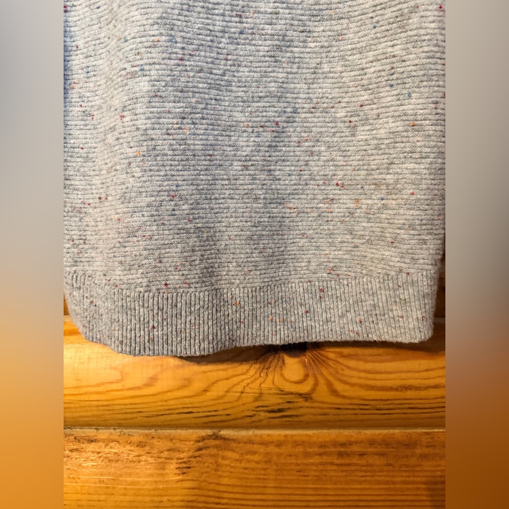 LOFT Heathered Gray Cowl Neck Sweater - Picture 6 of 11